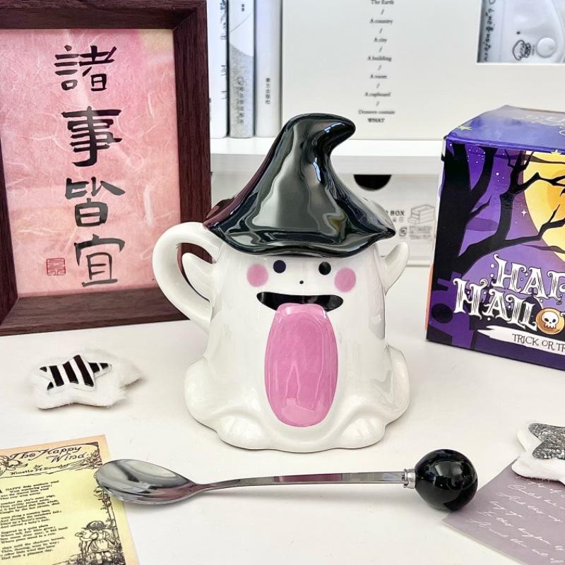 Birthday gift cute funny ghost mug boys and girls bizarre ceramic water cup souvenir gift box