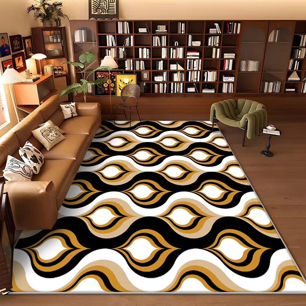 Nordic Abstract Geometrical Carpet for Living Room Decoration Fashion Study Sofa Side Floor Mat Large Area Rugs for Bedroom Soft