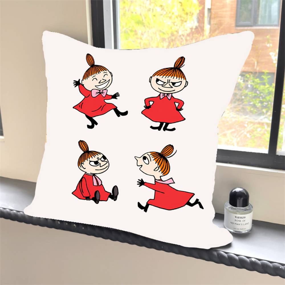 1PC Funda de Almohada Cuadrada de Dibujos Animados Linda N-MoominS Dormitorio Sofá Ocio Cojín de Confort Coche Decoración del Hogar