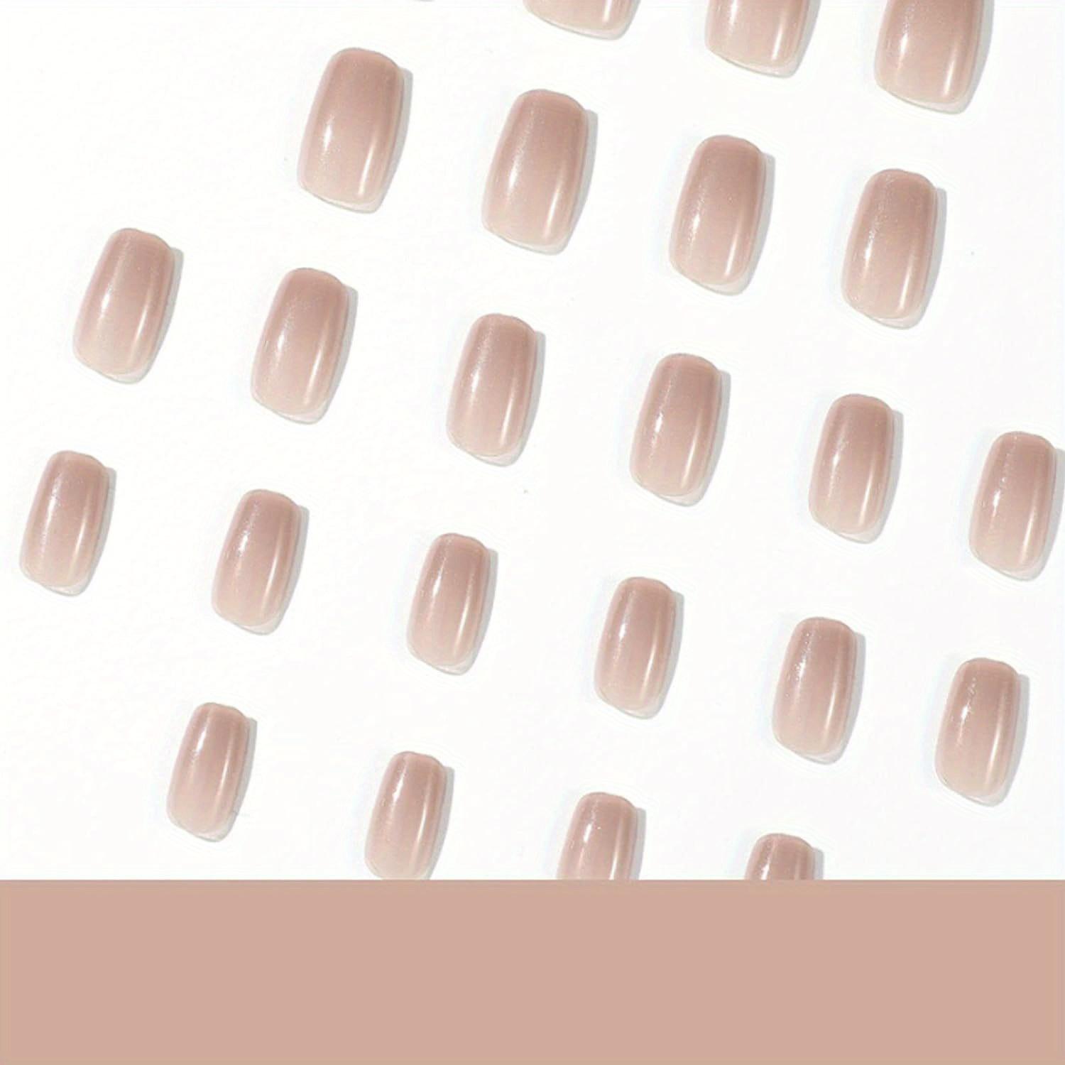 Накладные ногти Press on Nails Nude Full Cover Acrylic Jelly Medium Накладные ногти — фото 6