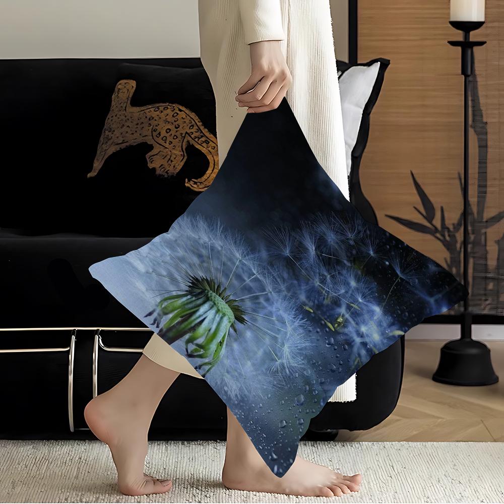 Abstract Dandelion Decorative Room Aesthetics Pillow Case Home Decor Bedroom Sofa Bed Couch Pillow Cover 45x45