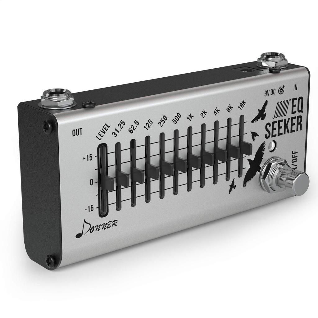 Donner Equalizer EQ Seeker 10-bånds EQ Equalizer Effektor Equalizer Gitar Effektor Pedal (EQ-søker)