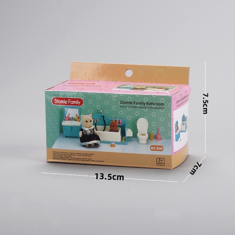 Mini Bathroom Vanity Set for Pretend Play