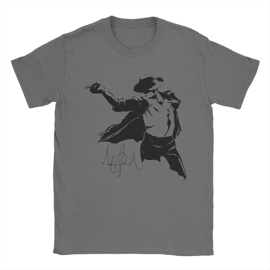 Fun Retro Michael Jackson TShirts for Unisex Round Collar Pure Cotton T Shirts Short Sleeve Tees Plus Size Tops