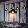 Moderner schwarzer Retro-Eisen-Loft-Kronleuchter - Industrielle Einzelkopf-Lampe für Restaurants, Bars und Hotels