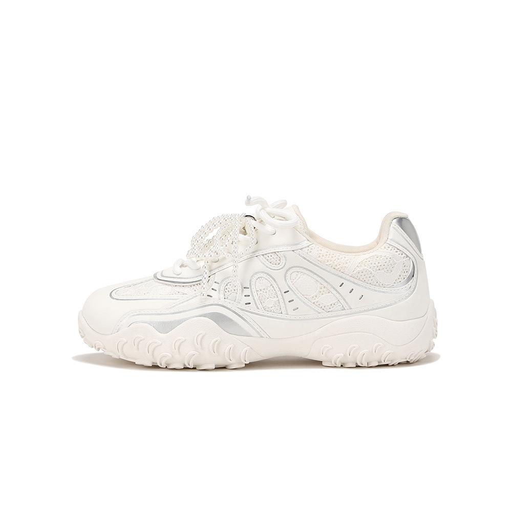 

Версия из коровьей кожи~ Появляется новый цвет, увеличена внутренняя высота полумесяца, повседневные туфли для моральной подготовки с кружевом и жемчугом, женские Forrest G 40