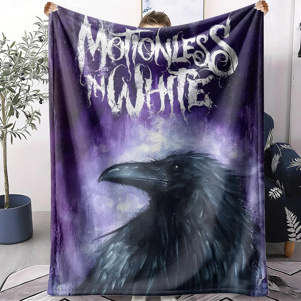 M-Motionless in W-White Throw Soft Flannel Throw Blanket Lightweight Cooling Summer AC Nap Blanket for Sofa Bed Couch Travel 75cmx90cm