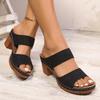 Fashion Comfort Chunky Heels Sandals for Women Summer 2025 Lightweight Open Toe Outdoor Slippers Woman Non Slip Casual Sandalias Mujer