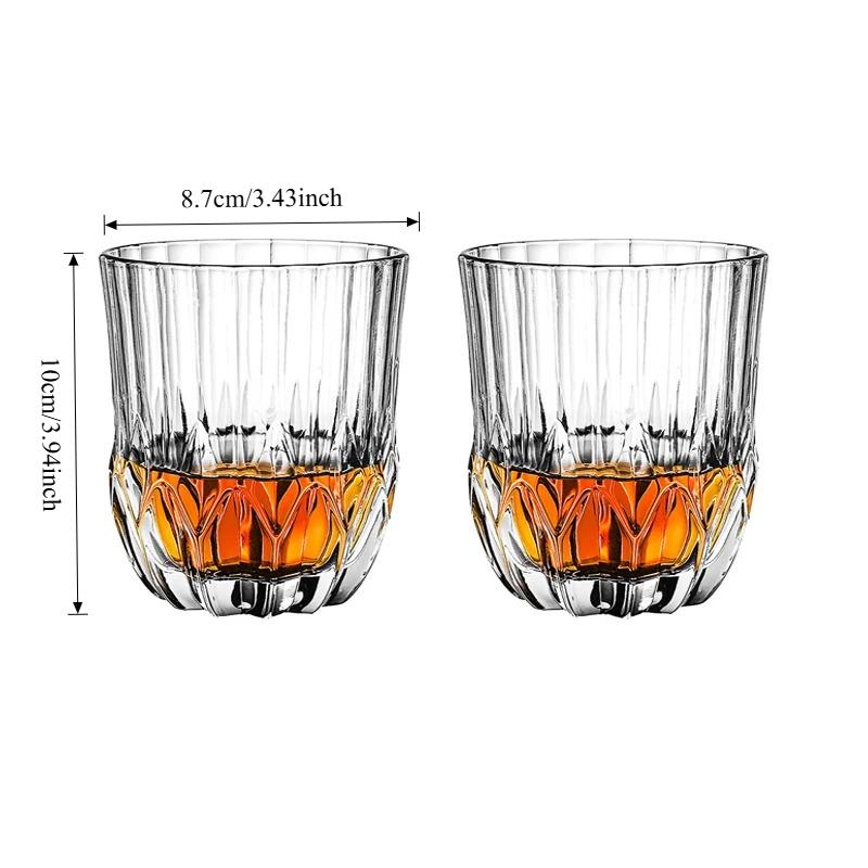 

320ml/350ml Luxury Diamond Shaped Wine Glass Party Exquisite Cocktail Glass Transparent Juice Beverage Cups Thickened Glass Cup 2pcs