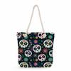 Skull print thick rope single-shoulder beach bag 7298 KTB