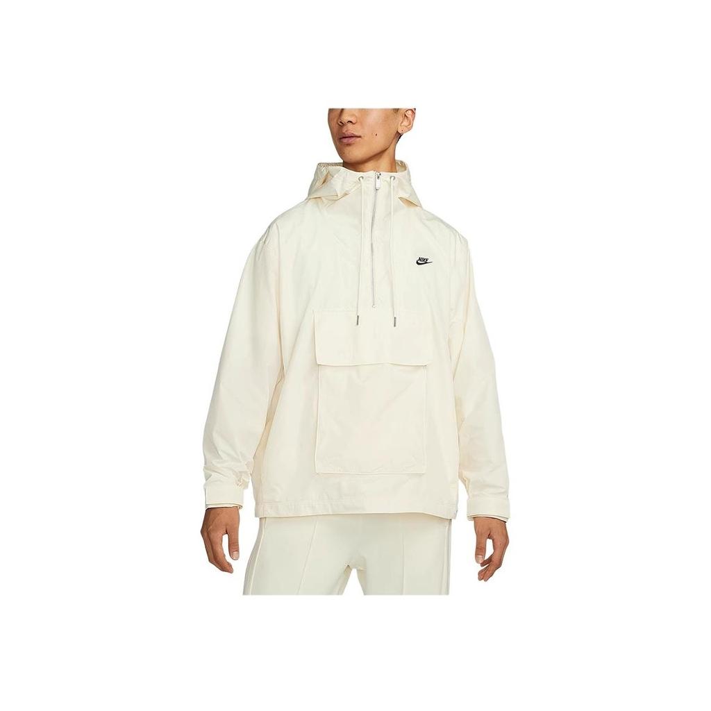 Nike Solid Color Pocket Half-Zip Stand Collar Jacket Men Jackets Milk-White DQ4235-113