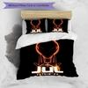 3pcs Jul  rapper pattern bedding set duvet cover set includes duvet cover &pillowcases, perfect all season bedroom decoration & gift