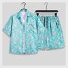 Hawaii Men's Quick Dry Graffiti Floral Shirt & Shorts Summer Set