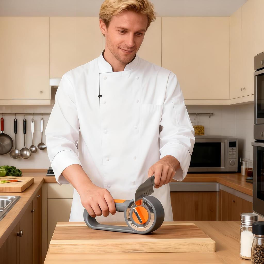 Scissor Sharpener 6-in-1 Adjustable Non-Slip Kitchen Gadgets Garden Tool Sharpener for Chef Home Indoor Outdoor Restaurant