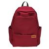 Women Solid Color Backpack Men's Backpack Lightweight Travel Computer Bag Student Schoolbag