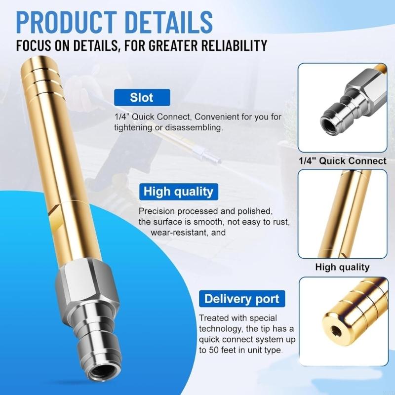 Multifunctional Pressure Washer Nozzle Adjustable Sprays & Quick Nozzles For Car And Garden Cleaning Accessories M4YD