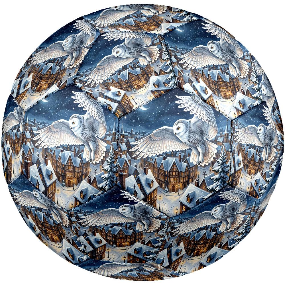 1pc Winter Night Flight Theme Soccer Ball Football, Size 5, Lightweight PVC, Outdoor Training Soccer Ball,Sports Gift t6147