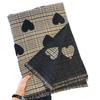 New Autumn and Winter Double Sided Big Love Plaid Small Fragrant Scarf Style Versatile Shawl Korean Style Warm Scarf