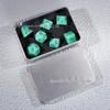 Conjunto de Dados Poliedros de Cristal Proteico Verde de 7 Peças Dungeons & Dragons
