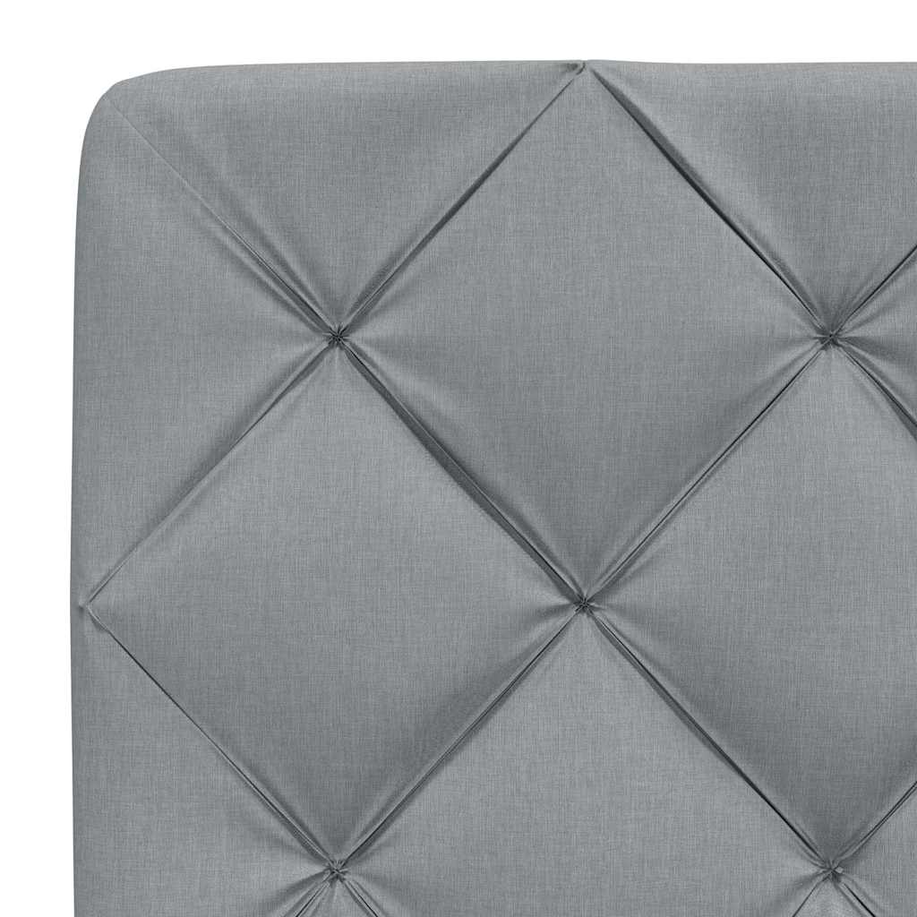 LED Bed Frame without Mattress Light Grey 140x200 cm Fabric