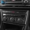 For Seat Leon 2013 2014 2015 2016 2017 2018 2019 2020 LHD RHD Car Central AC Button Panel Trim Real Soft Carbon Fiber Sticker