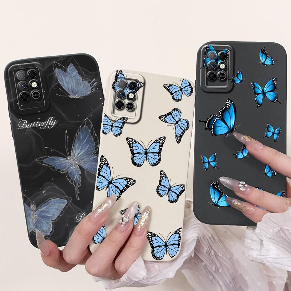 For Infinix Note 8i Note8 Back Cover On Infinix X6383 A692 Coque Funda Flower Butterfly Women Fashion Phone Case Liquid Silicone