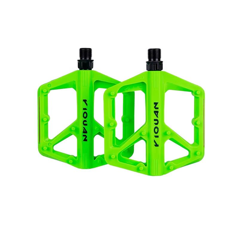 OEM MTB Pedals Mountain Bike Pedals Lightweight Nylon Fiber Platform Pedals for BMX MTB 9/16 Pedal зелёный