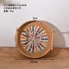 Japanese rattan hand woven color tray fruit household trays decorative simple circular ear-lifting