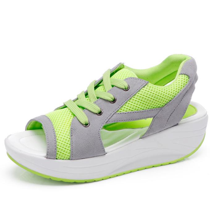 2025 Women's Summer Style Platform Lace-Up Beach Sandals, Size 43.