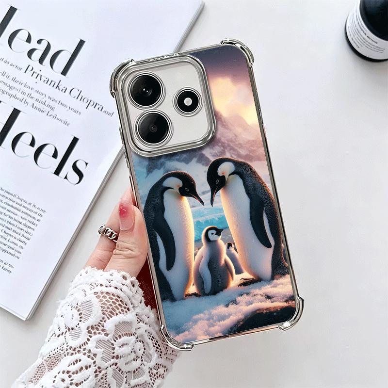 

Пингвины Любовь На Северном Полюсе Мягкий Чехол Для Телефона Для Xiaomi Redmi Note 14 15 Pro Plus 13 12 11S 11T 5G 10 9S 9 Покрытие Защита От Падения Redmi Note 11 Pro 5G