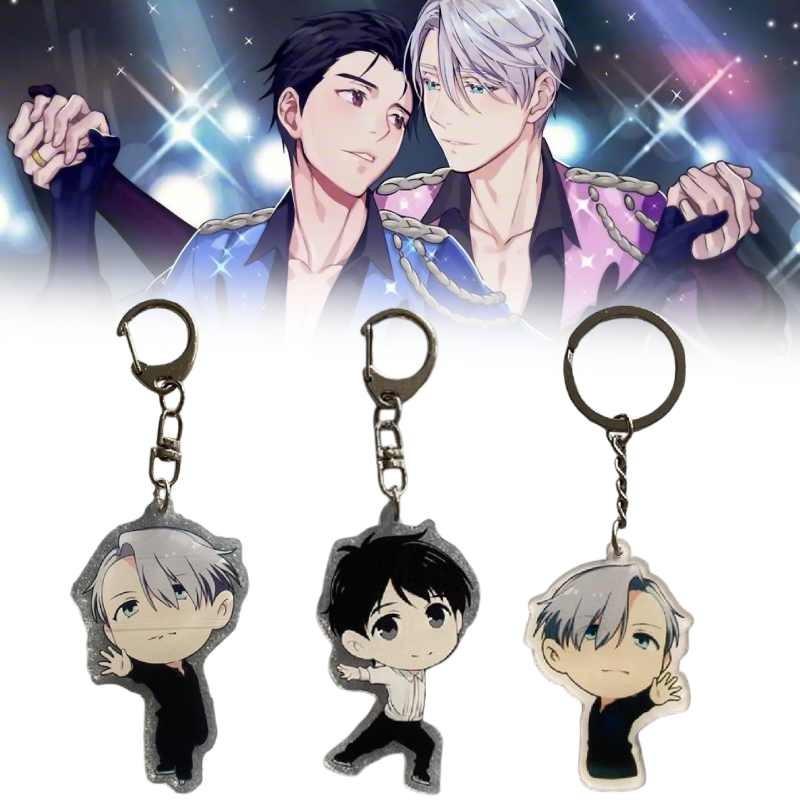 On Yur Ice Katsuki Yuri Victor Nikiforov Key Chain Backpack Decoration Pendant