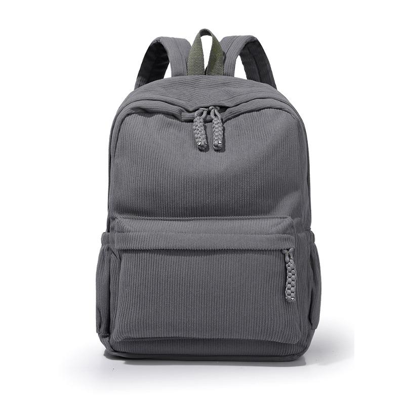 Spring Corduroy Small Backpack Female New College Student Backpack Casual Versatile Large Capacity Travel Backpack