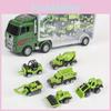 Alloy Children Storage Container Car Alloy Pull-back Small Car Simulation Fire Engine Construction Vehicle Police Vehicle