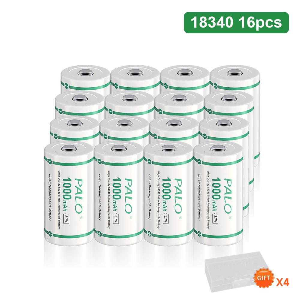 PALO 1000mAh 18350 Lithium Ion Battery 3.7V Rechargeable Li-ion 18350 Cells With Nickel Sheet for Electric Flashlight Toothbrush