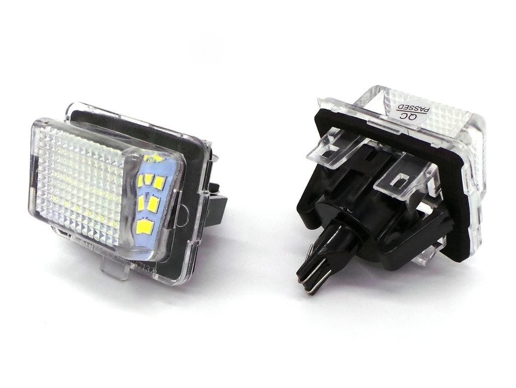 LED License Plate Lamps 2pcs, 12V Compatible with Mercedes, Off-Road
