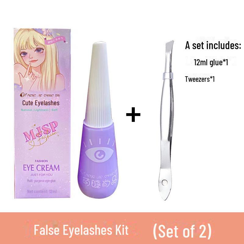 

Накладные ресницы Mengji Shangpin с двойными заостренными пшеничными ушками - сегментированные натуральные тонкие стержневые ресницы из комиксов Lazy Trilogy