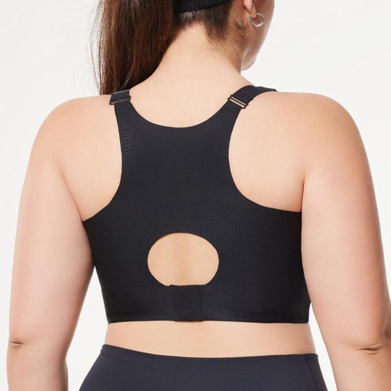 Seamless Nursing Bra for Plus Sizes Portable Front-Opening Push-Up and Backless Sports Bra