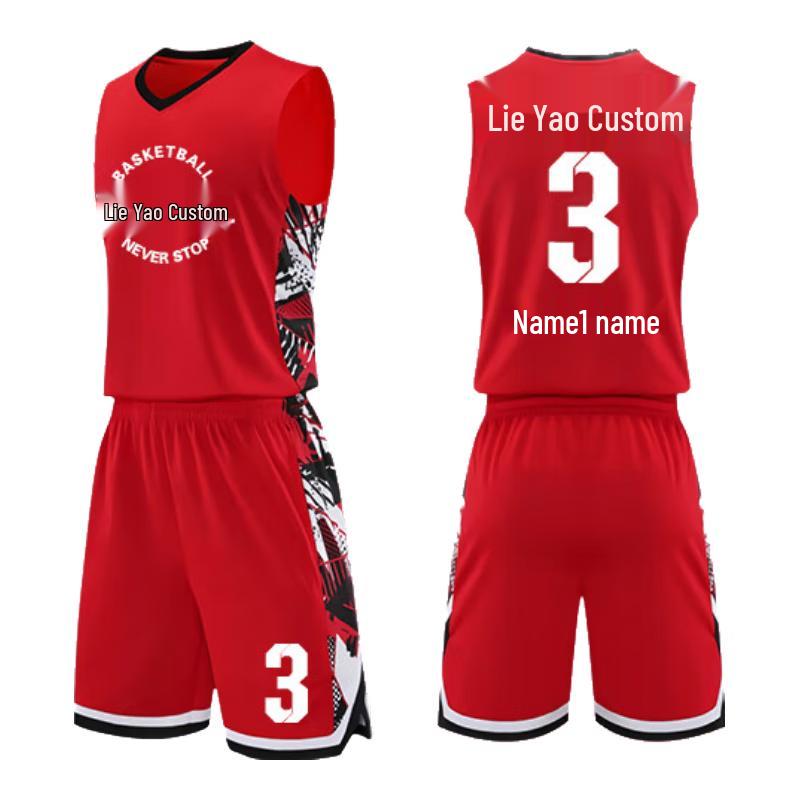 LIEYAO Men's Quick-Dry Basketball Uniform Set