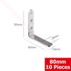 NAIERDI 10 Stück 90 Grad Winkel Eckverbinder Beste Stahl-Eckverbindungselemente Befestigungselemente Wandhalter Aufhänger für RegaleTischStuhl