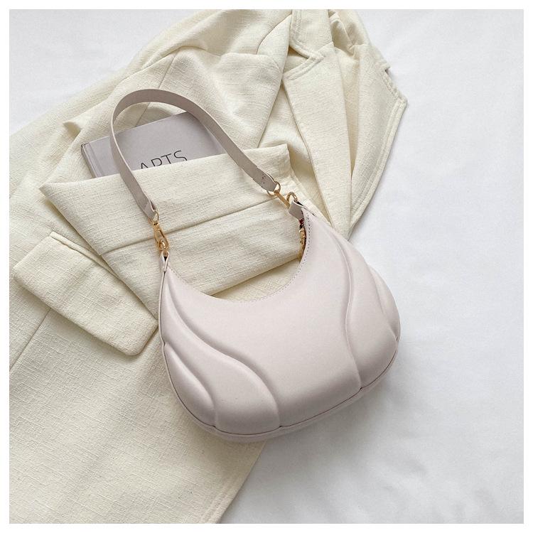 

Модная французская женская сумочка 2024: Универсальная сумка-пельмень для телефона под мышкой и через плечо грязно-белый