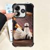Badminton Sport Plating Phone Case For Xiaomi Poco X5 X6 X7 X8 Pro Max F8 Ultra F7 M8 M7 M5S Redmi 15C 15 14C 13C 13 X3 12C F6
