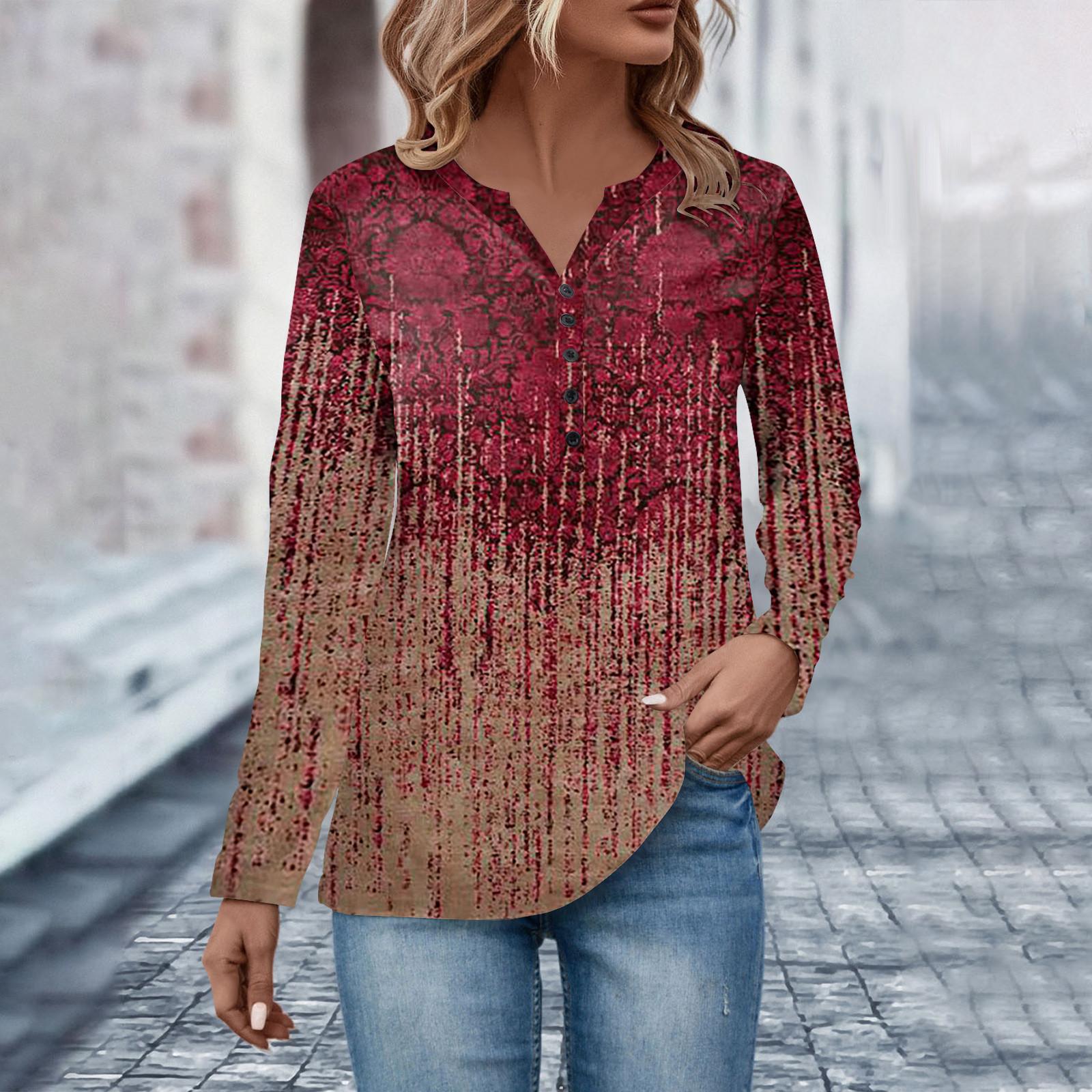 

Women s V Neck Button Long Sleeve Pleated T-Shirt Fashion Tops Tunic Button Up Women s Business Cotton Casual Shirt Tops S винний