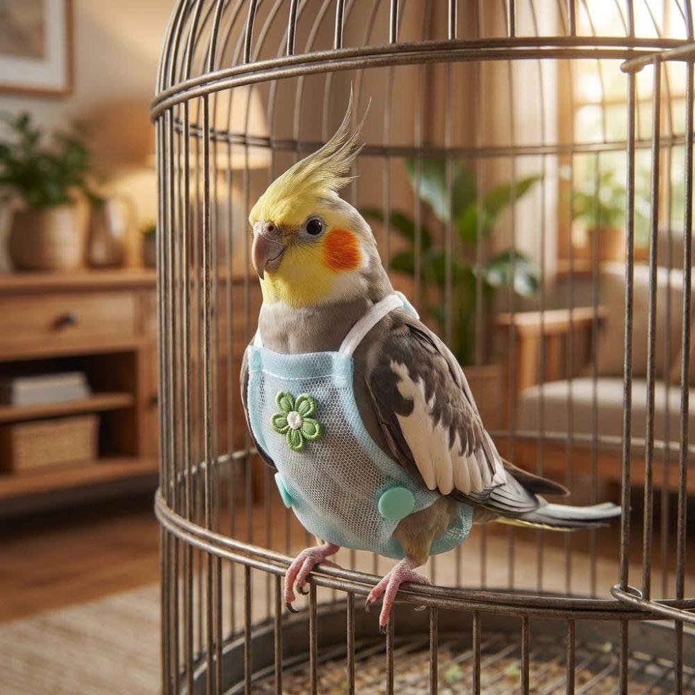 with Leash Bird Flight Suits Snap-Closure Parrot Flying Clothing Bird Vest for Cockatiel Pigeons