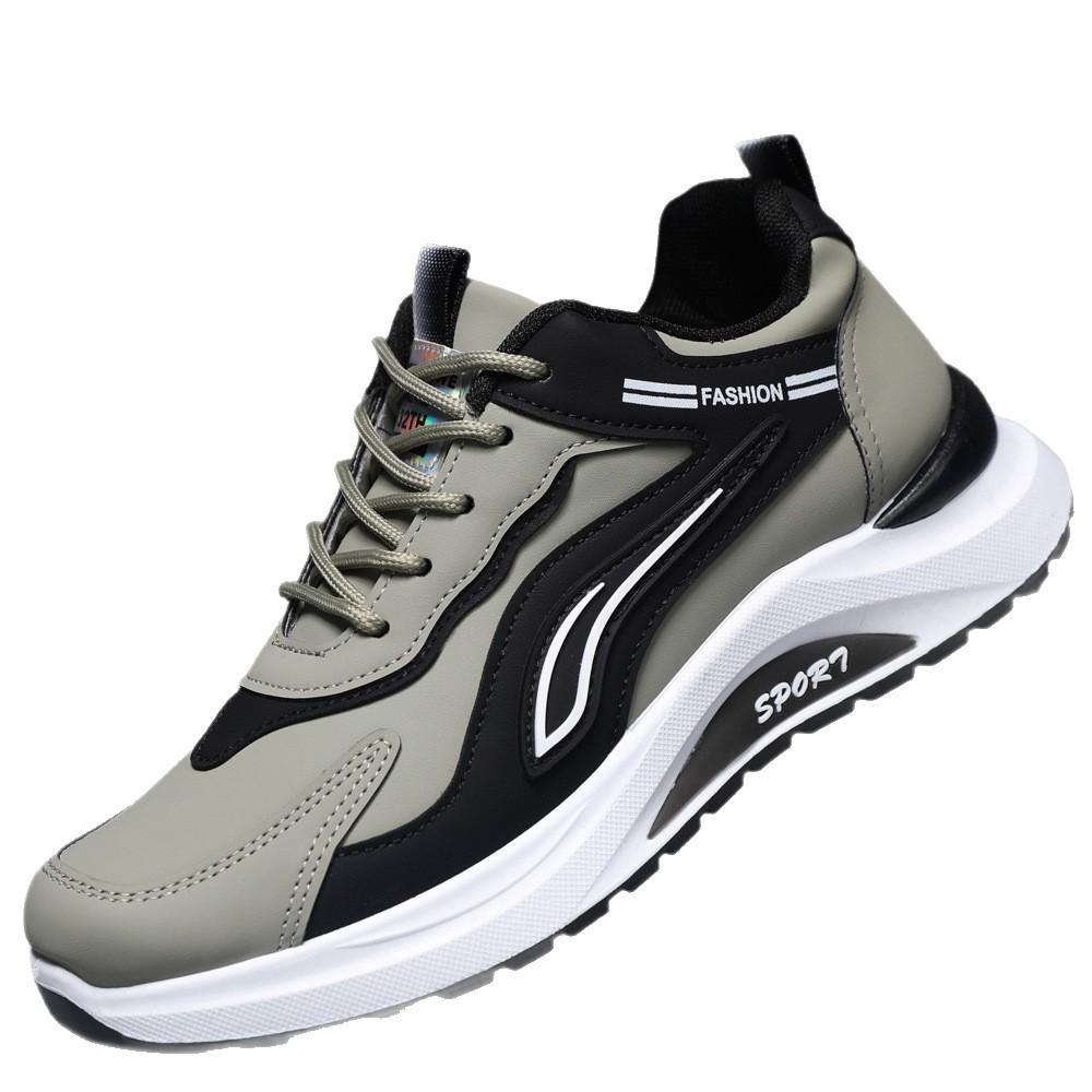 Sports and leisure shoes 2025 new versatile fashion front lace-up single shoes comfortable running lightweight large size men's shoes