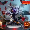 Spooky Halloween Acrylic Ornament Set 2D Ghost Bat Wall Hanging Decoration for Festive Home Décor and Gifts