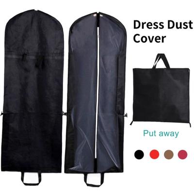 150cm Dress Dust Cover Dustproof Waterproof Dress Robe Storage Protective Bag Foldable Dress Clothes Garment Suit Cover