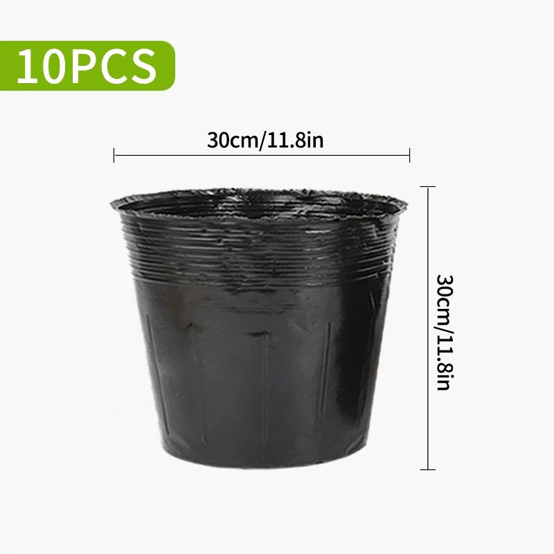 100/50Pcs Plants Nursery Pots Plastic Seeds Starter Pots W/ Holes Garden Plant Pot For Succulents Seedling Cutting Transplanting