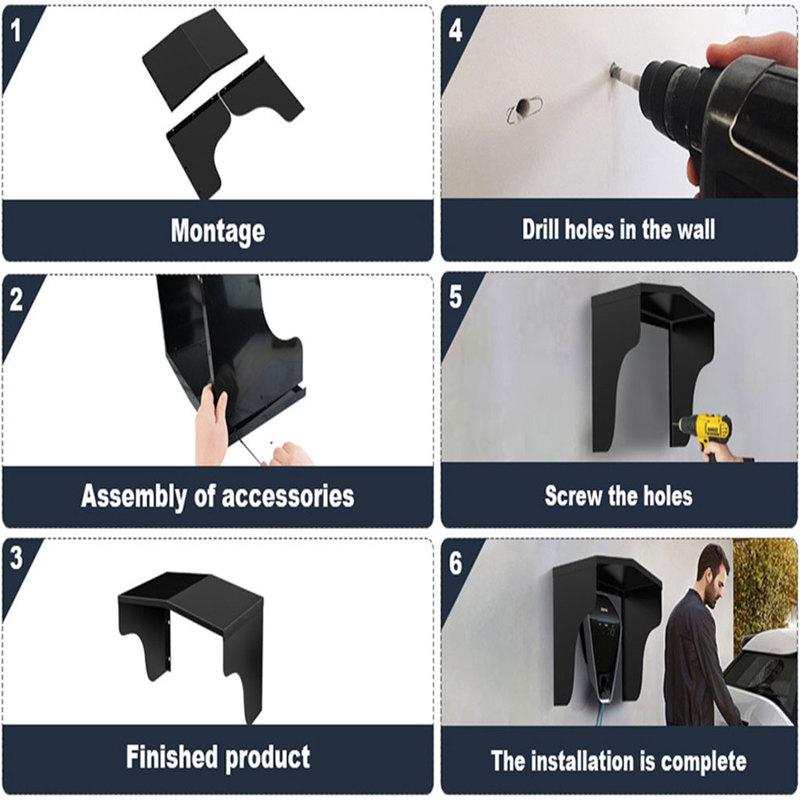 Charger Pedestal Outdoor Canopy Waterproof Roof For Electric Vehicle Charging Post Canopy Tent Walls Wallbox Weather Protect