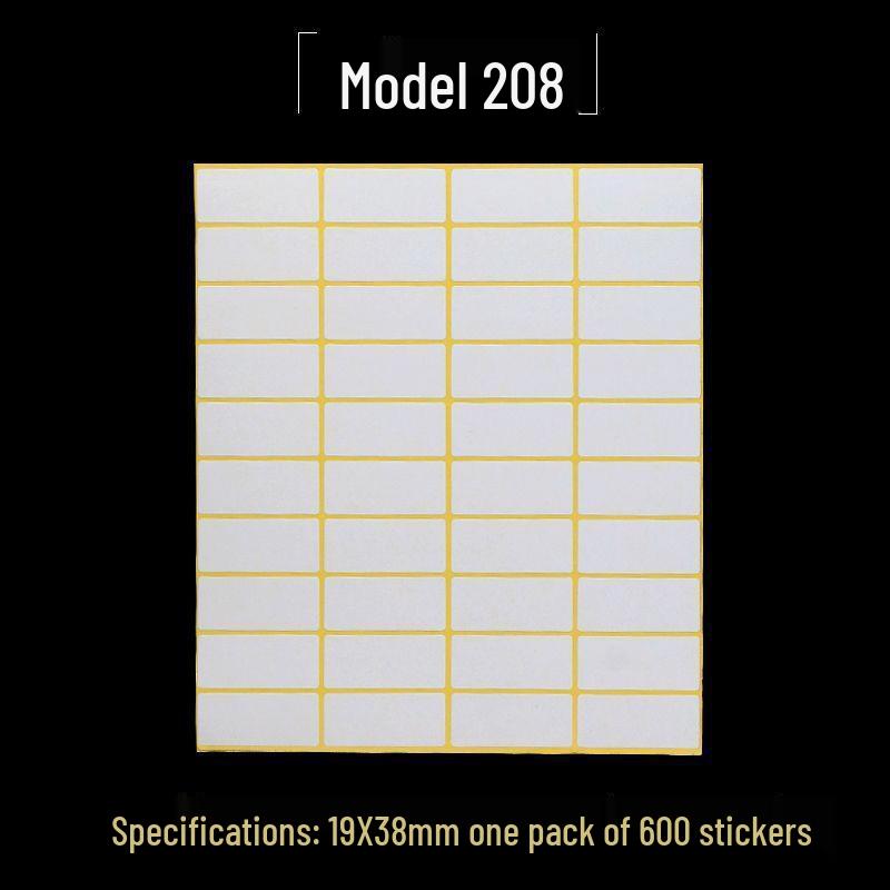 A5 Adhesive Matte White Label Stickers - Printable, Writable, Removable Name Tags