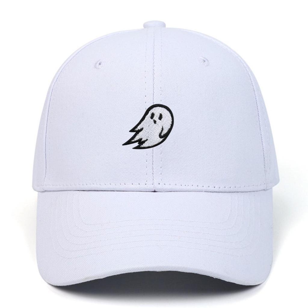 Ghost Embroidery Baseball Cap - Unisex Summer Sports Hat, Custom Logo, Various Colors